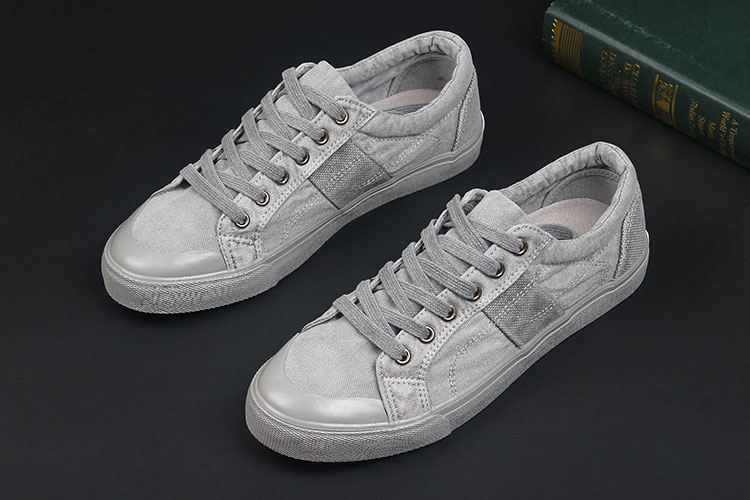 Châu Âu và Hoa Kỳ giày vải nam retro cổ thấp cắt giản dị giày cotton thoáng khí giày thủy triều giày nam với thủy triều phẳng - Plimsolls giày thể thao giá rẻ