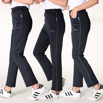 Womens sports pants thin autumn 2020 new high-waisted straight trousers casual trousers loose middle-aged and elderly mother clothes