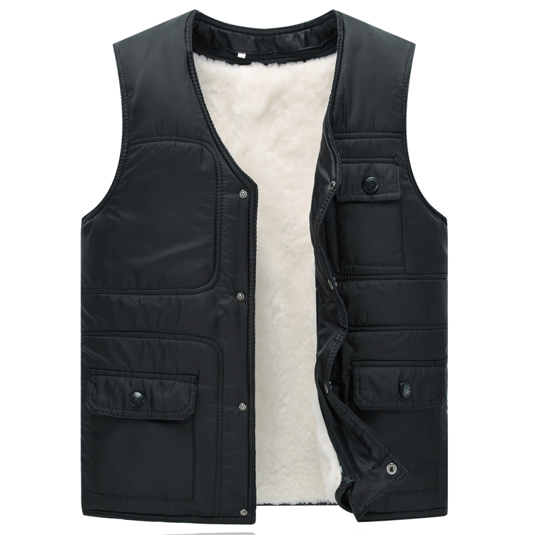 Đặc biệt hàng ngày mùa thu và mùa đông da len xuống vest nam trung niên lông một vest vest ấm cotton áo khoác blazer nam hàn quốc