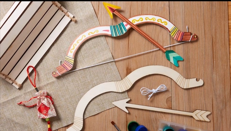 Mongolian Theme Material Package Handmade DIY Hat Bow and Arrow Kidsren's Creative Art Painting Paste Production Kindergarten Mongolian Theme Material Package Handmade DIY Hat Bow and Arrow Kidsren's Creative Art Painting Paste Production Kindergarten