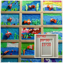 Clay clay clay picture frame Snowflake clay Ultra-light clay picture frame Creative color clay plasticine DIY wooden picture frame