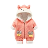 Детский комбинезон для младенца, утепленное демисезонное термобелье, брендовый комплект, милый пуховик, 3 мес.