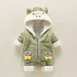 Детский комбинезон для младенца, утепленное демисезонное термобелье, брендовый комплект, милый пуховик, 3 мес.