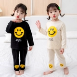 Детская пижама, хлопковый лонгслив для принцессы, комплект для девочек, осенняя, детская одежда, в западном стиле