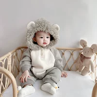 Серая осенняя хлопковая подкладка