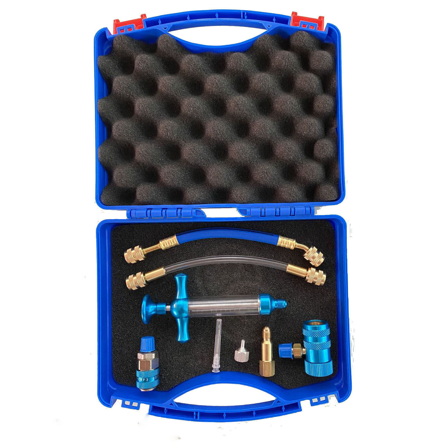 2020 new car air conditioner side leak tool quick connector check valve transparent tube syringe leak detection set