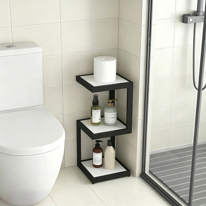 Bathroom Corner Shelf, Bathroom Triangle Shelf, Narrow Gap Storage Rack for Toilet, Washbasin, and Restroom Bathroom Corner Shelf, Bathroom Triangle Shelf, Narrow Gap Storage Rack for Toilet, Washbasin, and Restroom