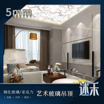 Lishi bronzing texture art glass ceiling acrylic organic transparent living room porch corridor aisle ceiling