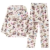Bộ đồ ngủ cotton mùa xuân và quần dài tay nữ phù hợp với phim hoạt hình dễ thương dệt bông phục vụ mùa hè bằng vải cotton mỏng đồ bộ mặc nhà Bộ Pajama