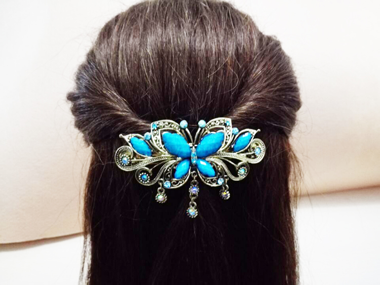 Vintage mũ nhỏ đầu clip người lớn hoang dã thanh lịch mùa xuân clip hoa kẹp tóc pha lê kim cương kẹp tóc phụ kiện tóc bờm tóc đẹp