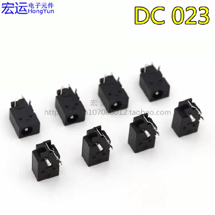 DC-023 power socket DC-023 4 0X1 7mm Three-foot plug-in horizontal (100)