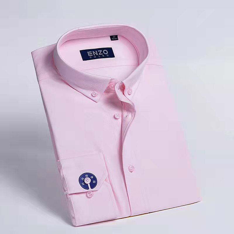Enzo Men's Fashionable Casual Business Slim-Fit Long-Sleeved Shirt with Free Shipping