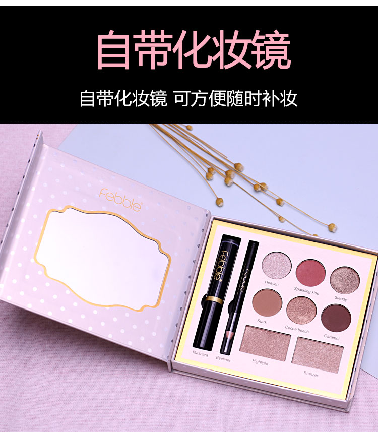 Xuất khẩu Dubai FEBBLE khay bóng mắt Rượu vang đỏ hồng phân cực cực khoái phấn má hồng làm nổi bật khay trang điểm dạng lỏng - Bộ sưu tập trang điểm má hồng 3ce