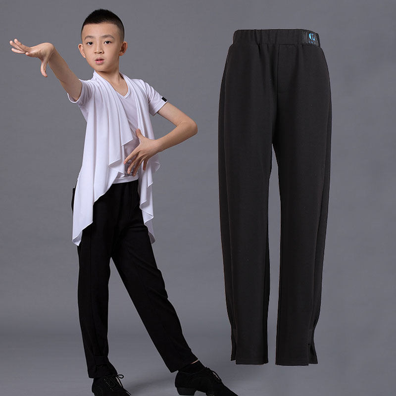 Boys' Latin dance trousers show high and thin new children's and teenagers' national standard ballroom dance practice competition uniforms