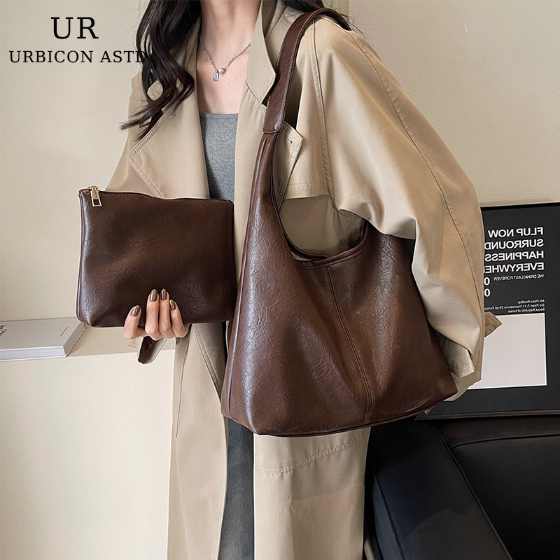 Высококачественная сумка большой вместимости, женская новинка 2025 года, осенне-зимняя сумка super fire на плечо, легкая роскошная нишевая сумка-тоут для пригородных поездок