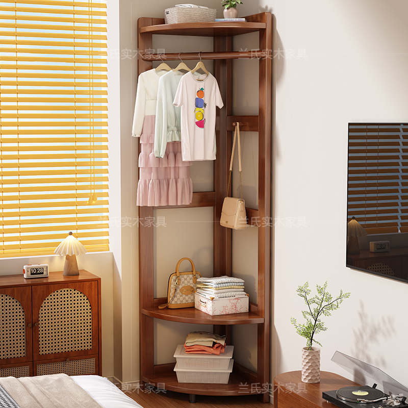 Solid Wood Corner Coat Rack Floor-Standing Bedroom Clothes Rack Bedside Corner Storage Rack Corner Clothes Rack Solid Wood Corner Coat Rack Floor-Standing Bedroom Clothes Rack Bedside Corner Storage Rack Corner Clothes Rack