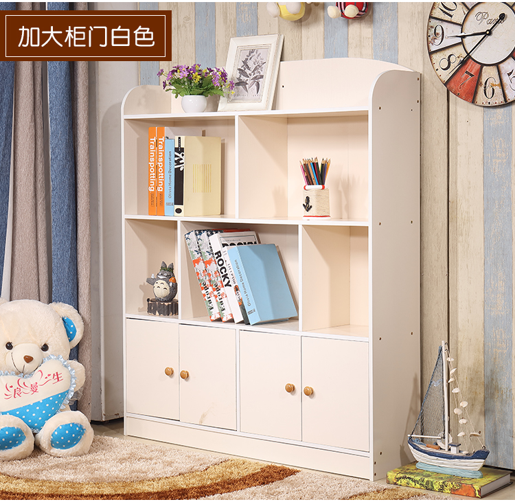 kệ sách kệ sách kệ tủ sách đơn giản sinh viên tủ sách trẻ em thiếu nhi hạ cánh xuống một tủ khóa kết hợp với cửa tủ sách - Buồng tủ nhựa quần áo trẻ em