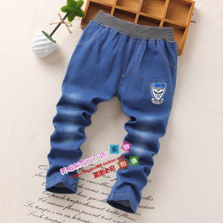 Mùa thu mới 2018 quần bé trai bé trai quần jeans bé gái rộng 5-6-7-8-9 tuổi váy đầm trẻ em 13 tuổi