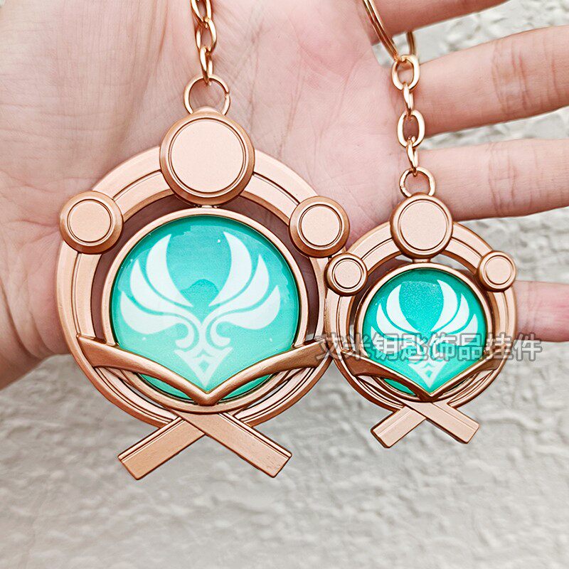 Portachiavi Genshin Impact Vision Luminoso Al Buio – Anemo Geo Electro Hydro Pyro Cryo Dendro – Cosplay E Accessori - 2