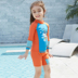 Trẻ em Áo Tắm Cô Gái Dài Tay Áo Chia Hàn Quốc 4-7 Cậu Bé Lớn Sun Set Phim Hoạt Hình Cậu Bé Nhanh Khô Đồ Bơi Đồ bơi trẻ em