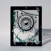 Зеленый, 8.6×10.8см