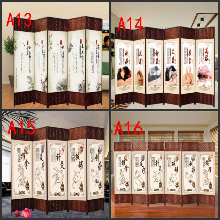 Ai Ai TCM Bệnh viện chăm sóc sức khỏe và sắc đẹp Massage màn hình phân vùng màn hình gấp vải di động Moxib Fir đơn giản - Màn hình / Cửa sổ vách ngăn gỗ đẹp