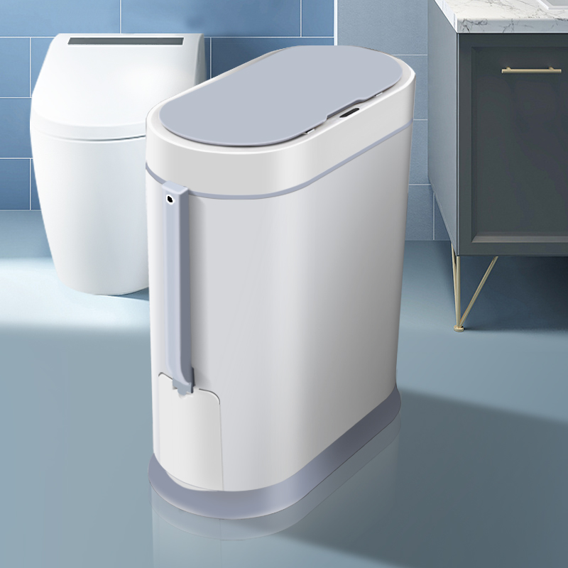Makeup Room Trash Cans Smart inductive toilet Toilet Brush Poo Basket Narrow home with lid clip Sewn Trash Cans