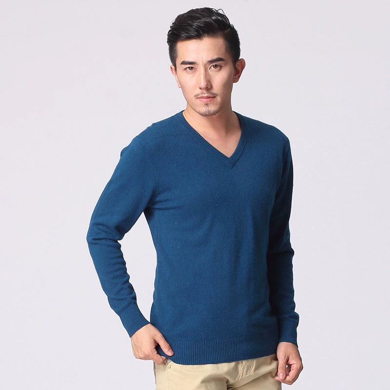 Áo len nam 2017 mới cổ áo trắng nam mùa xuân và mùa thu và mùa đông áo len mỏng áo len cashmere - Hàng dệt kim