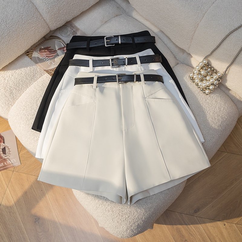 Versatile Commuter Suit Shorts for Women 2026 Summer Petite High-Waisted A-Line Wide-Leg Pants with Belt Casual Pants Trendy Versatile Commuter Suit Shorts for Women 2026 Summer Petite High-Waisted A-Line Wide-Leg Pants with Belt Casual Pants Trendy