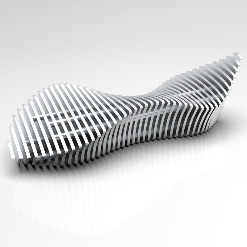 Stainless Steel Casual Chair Outdoor Custom Mall Park Creative Slice Seat Public Rest Area Art Beauty Chen Chair