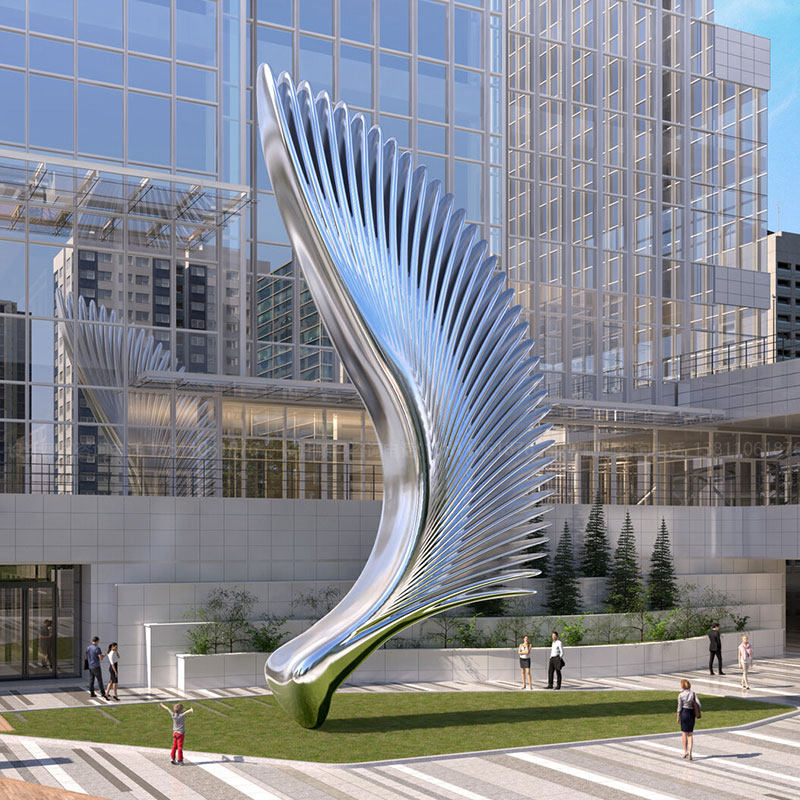 Outdoor Hotels Commercial Real Estate Metal Stainless Steel Creative Glass Fiber Urban Landscape Art Sculpture Gadget Custom