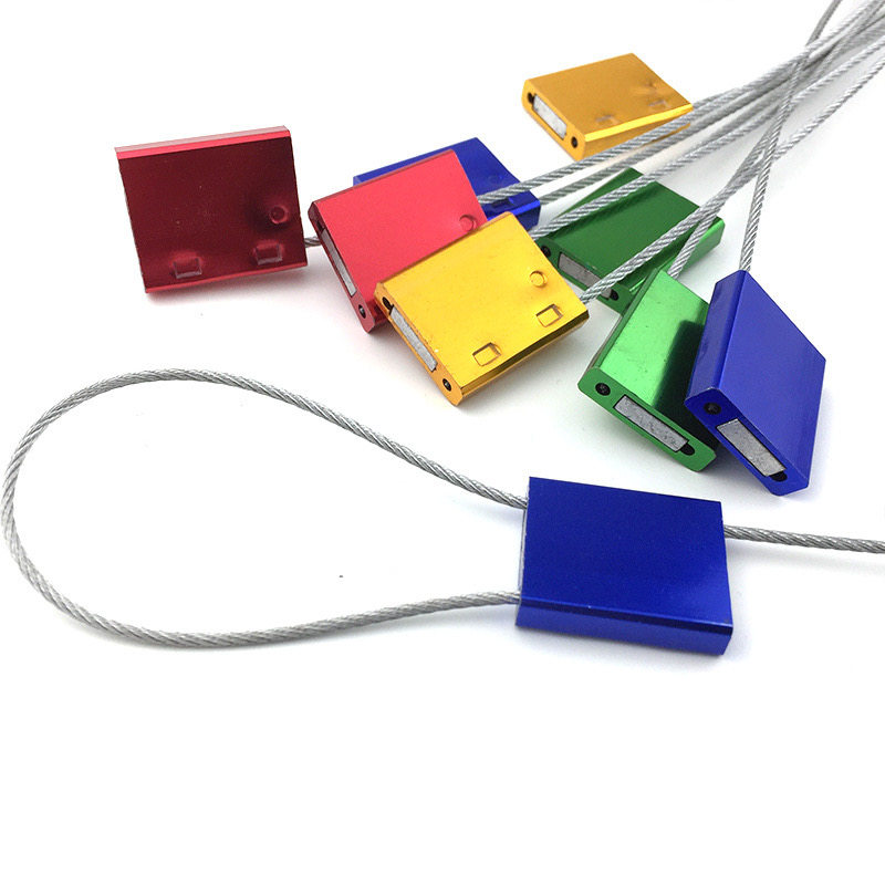 Aluminum alloy container steel wire seal disposable safety door latch anti-theft lock buckle laser typing anti-counterfeiting freight