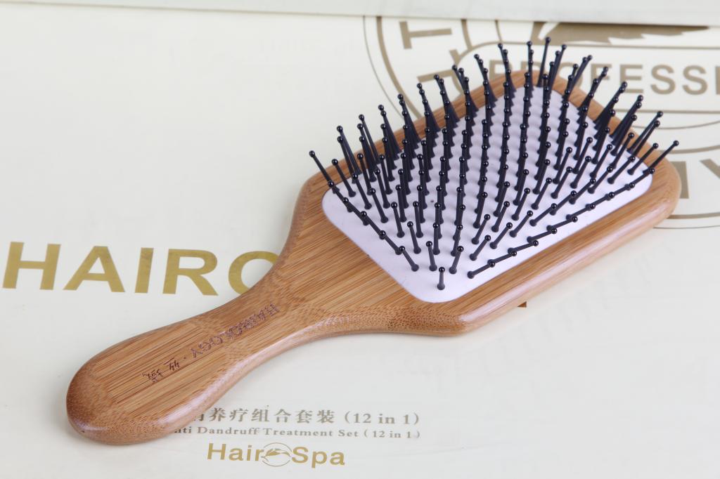 Xiangsiyu Bamboo Scalp Massage Comb Health Comb Anti-static Wooden Comb Ion Comb Hair Comb Airbag Curly Hair Comb