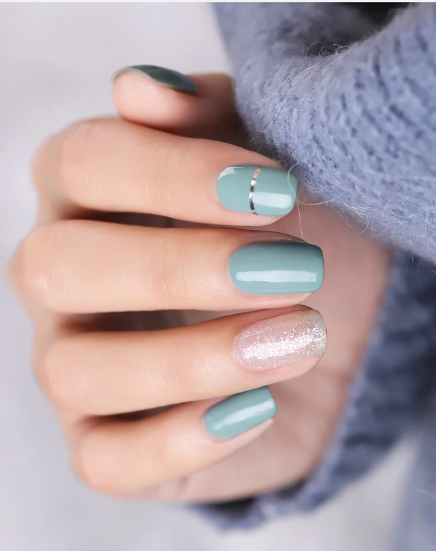 Sinanails sơn móng tay gel móng tay 2019 mới phổ biến cửa hàng sơn móng tay màu xanh lá cây đặc biệt - Sơn móng tay / Móng tay và móng chân nail màu đen