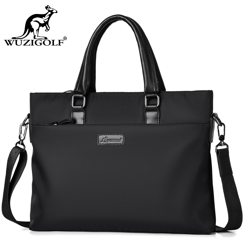 Bin ao kangaroo waterproof handbag men's briefcase business shoulder messenger bag men's 14 inch casual computer cloth bag