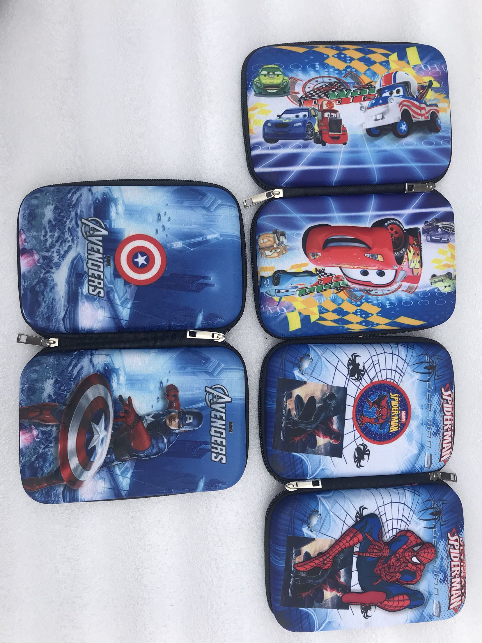 Foreign trade boy caravan king spider man USA skipper washable abrasion resistant large number pencil case 21 5x14 5x5 5