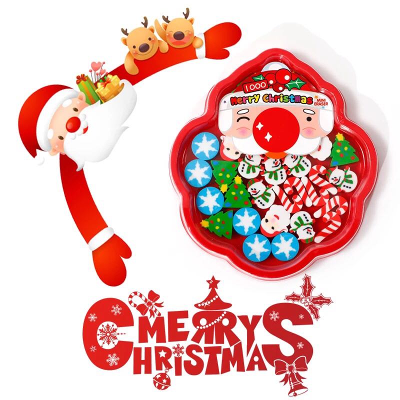 Rubber Creative Kindergarten Elementary School Students Christmas Gifts Cartoon Animal Erasers Birthday Stationery Prizes 