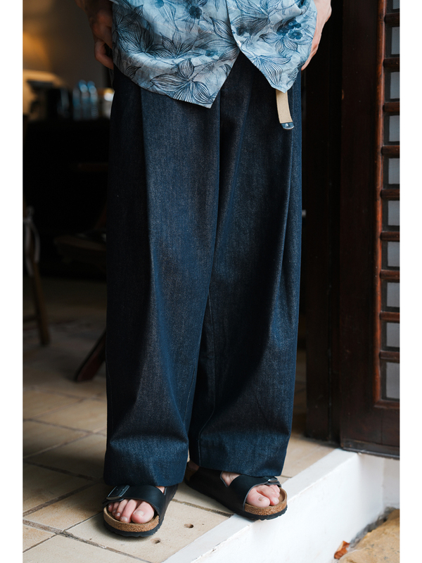 Lansyinli Non-Fading, Easy-Care Enzyme-Washed Elastic Waist Casual Cropped Balloon Wide-Leg Jeans