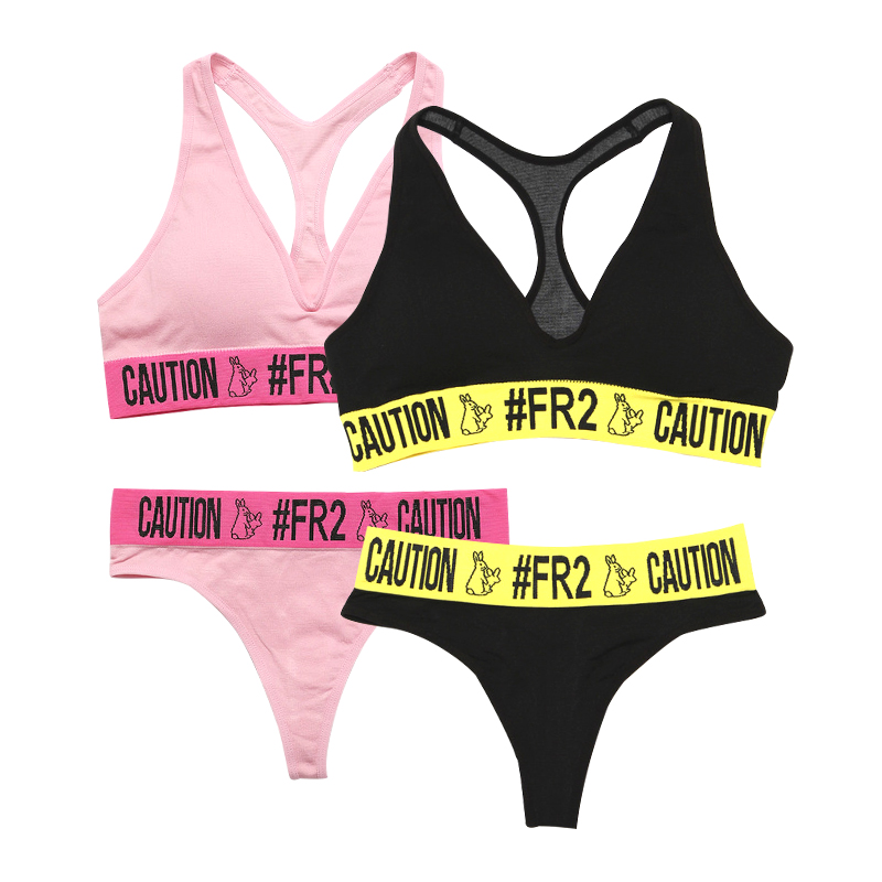 【＃FR2】Bra and Thong Set[FRA171] Women 2 Piece Sexy Lace Triangle Lingerie Set Cut Out
