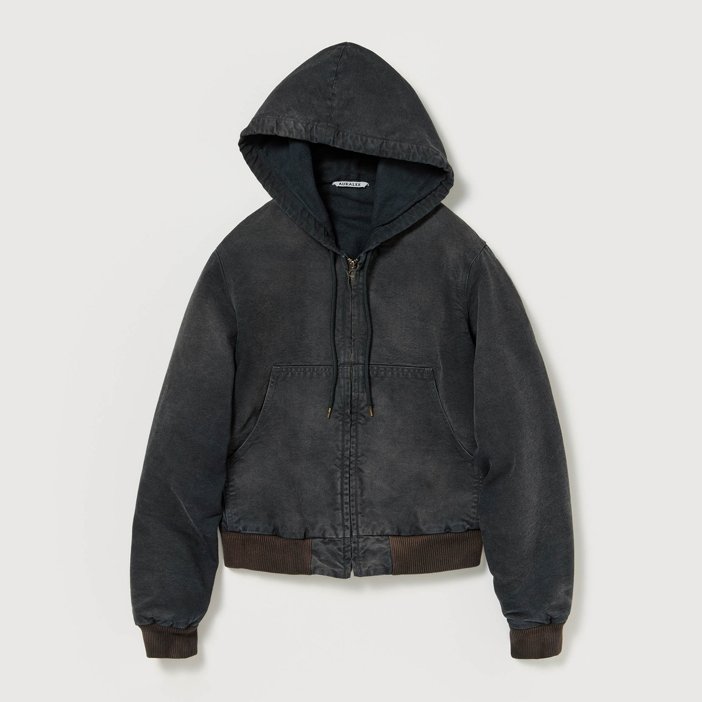 AURALEE 25AW PRODUCT DYED ORGANIC COTTON DUCK SHORT ZIP 卫衣-淘宝