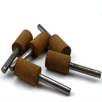 Large quality cowhide grinding head coarse grinding cowhide wheel cowhide polishing grinding head with handle cowhide grinding head cylindrical cylindrical