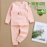 Buổi sáng Trịnh Hiểu Long người trong bộ đồ lót trẻ em lớn mùa xuân và mùa thu nam và nữ cổ tròn quần áo mùa thu dày chải bông 1-18 tuổi áo lót trẻ em