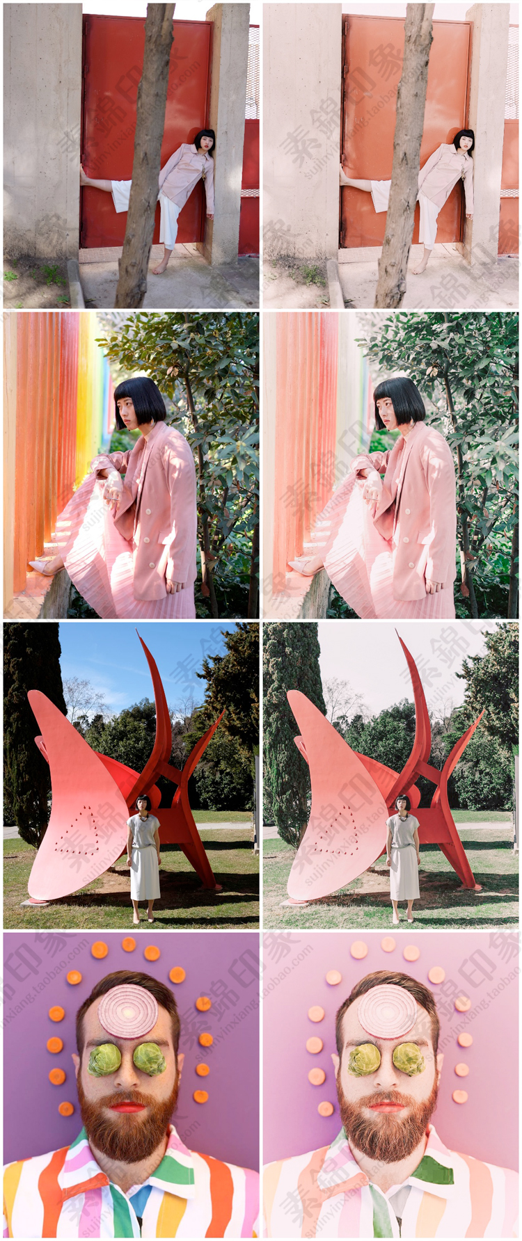 【预设】32款LR预设日系复古粉色糖果色人像PSPRFCPX达芬奇AELUT调色滤镜插图(4)