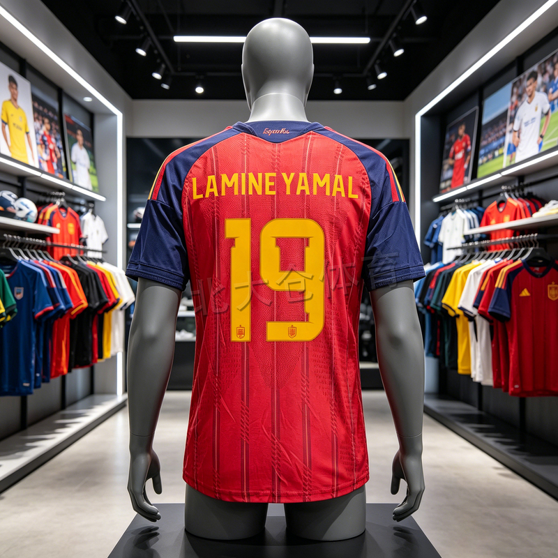 2026 Spain National Team No. 19 Yarmar Jersey Gavi Away Player Version Short-Sleeved Fan Version Football Uniform