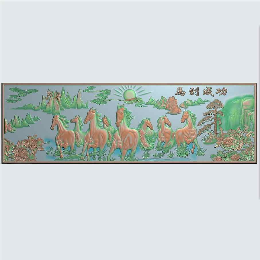 八駿全圖 屏風 屏風 八駿全図 小屏風 六曲 24㎝×46㎝ BK18｜Yahoo!フリマ（旧