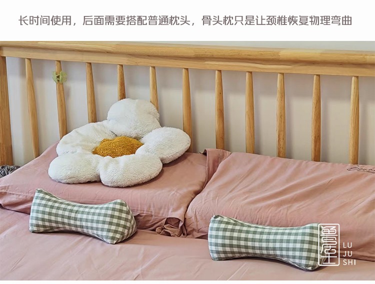 爆款全棉老粗布荞麦壳三角枕骨头枕单人护颈椎枕成人纯荞麦可拆洗
