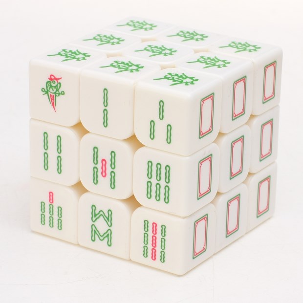 Z-cube Mahjong thứ ba thứ ba màu trắng mạt chược câu đố đồ chơi giáo dục trẻ em giản dị cảm thấy cá tính trơn - Đồ chơi IQ đồ chơi lắp ráp