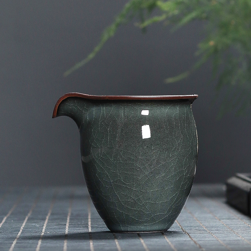 Green porcelain fair cup big number utiliti tea accessories handmade public cup Longquan ceramic tea track ice splitting tea-ware tea sea