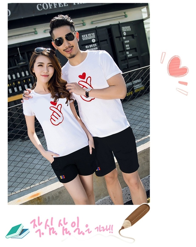 Cha mẹ và con mặc mùa hè 2018 làn sóng mới đầy đủ nhà tình yêu t-shirt gia đình gói một gia đình của ba bốn mẹ và con gái đồ gia đình