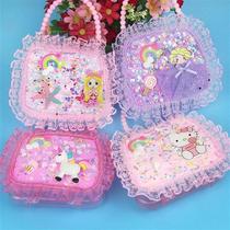 Handmade bag children creative handmade diy Hand bag cream glue cartoon Hand bag U little girl handmade toys